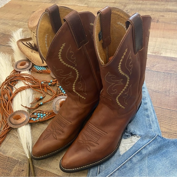 JUSTIN Cowboy Boots, Leather Western Coastal Cowgirl - Picture 4 of 11